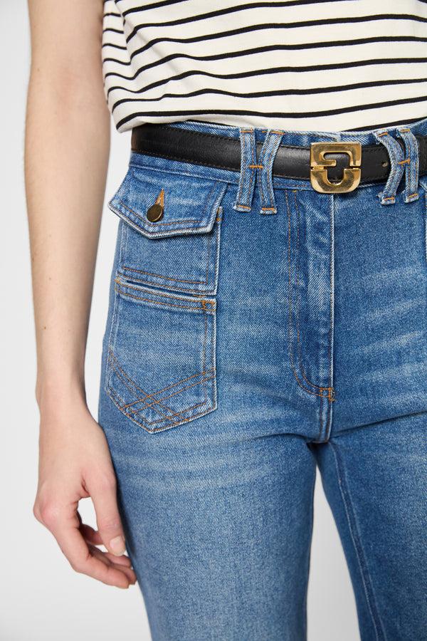 Gerard Darel Jean Flare Denim Brut - ANNA