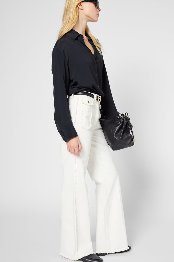 Gerard Darel Jean Flare écru à Franges - ANNA