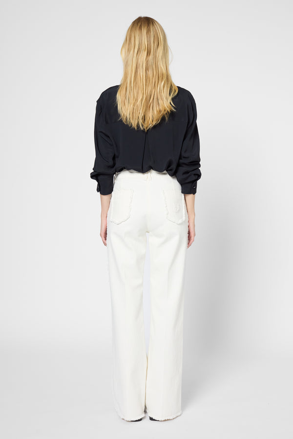 Gerard Darel Jean Flare écru à Franges - ANNA