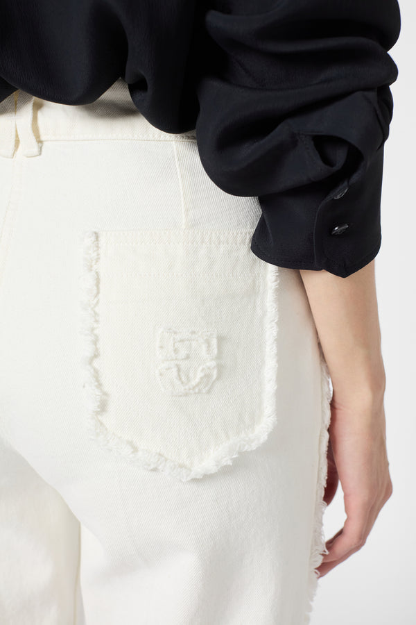 Gerard Darel Jean Flare écru à Franges - ANNA