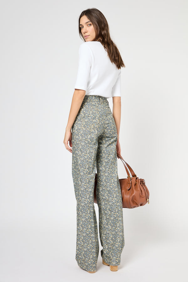 Gerard Darel Jean Flare En Velours à Fleurs – LIANNA