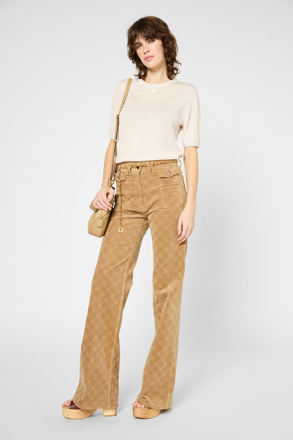 gerard darel Jean flare en velours - ANNA