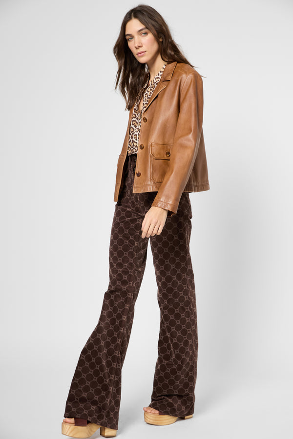 gerard darel Jean flare en velours - ANNA