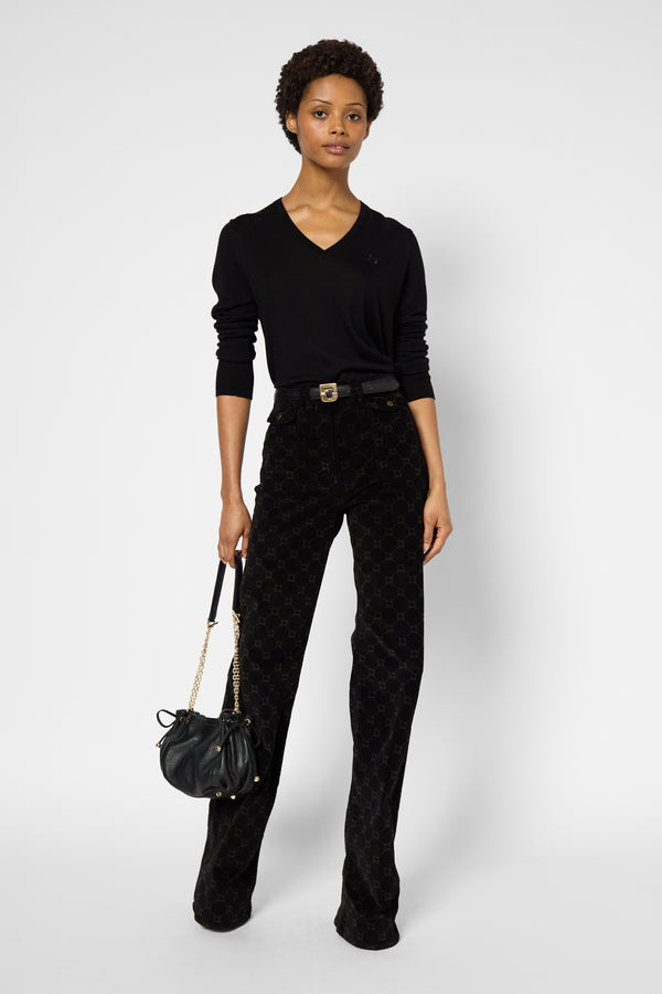 gerard darel Jean flare en velours - ANNA