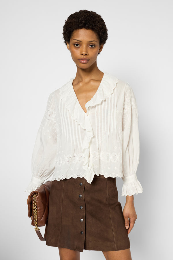 Gerard Darel Jupe Courte En Chèvre Velours - ROXANNA