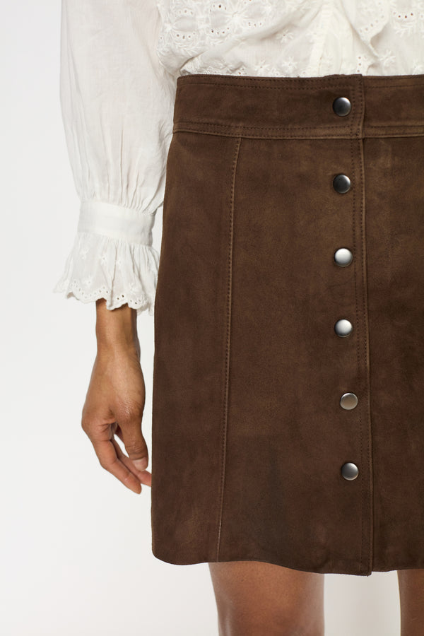 Gerard Darel Jupe Courte En Chèvre Velours - ROXANNA