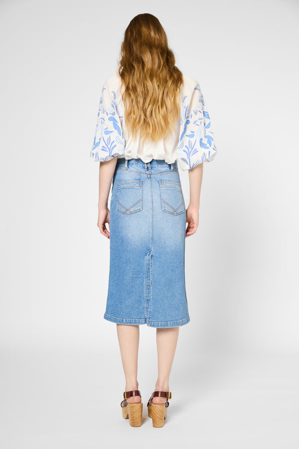 Gerard Darel Jupe Droite En Jean - EMMA