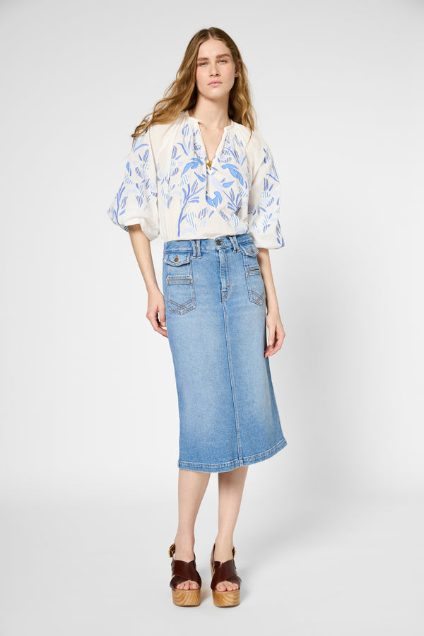 gerard darel Jupe droite en jean - EMMA