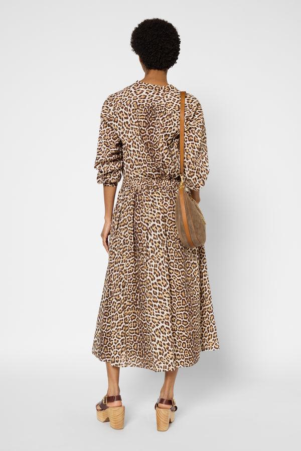 Gerard Darel Jupe Léopard En Voile De Coton - VALY