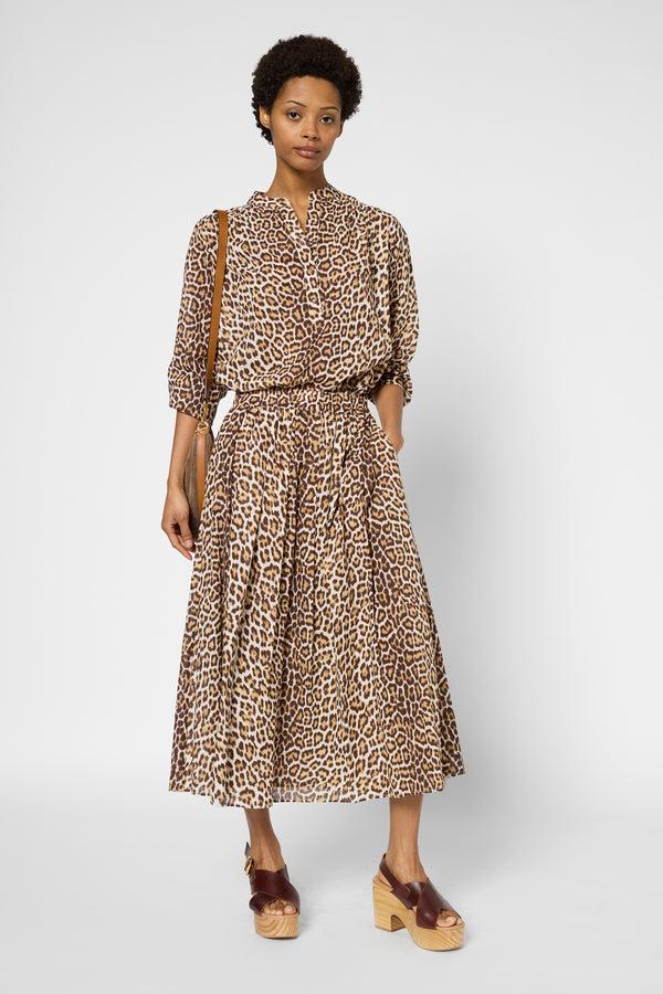 gerard darel Jupe léopard en voile de coton - VALY