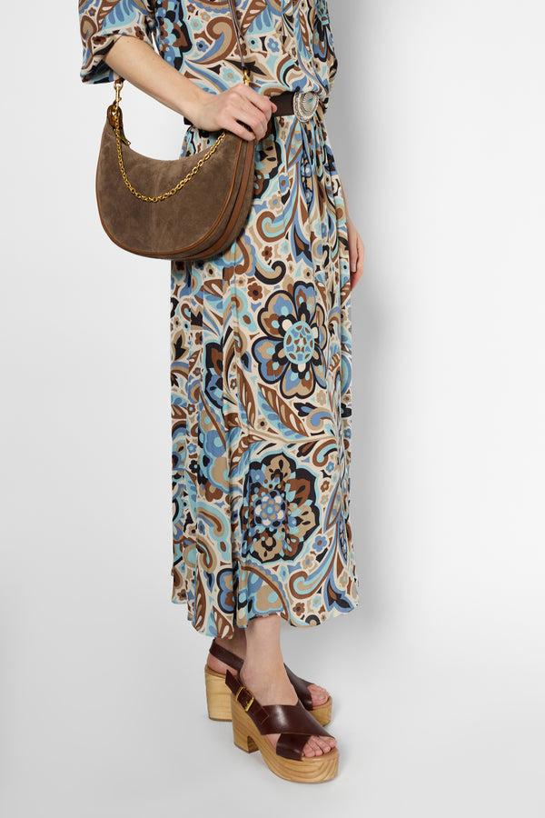 Gerard Darel Jupe Midi à Fleurs Vintage - VANESSA