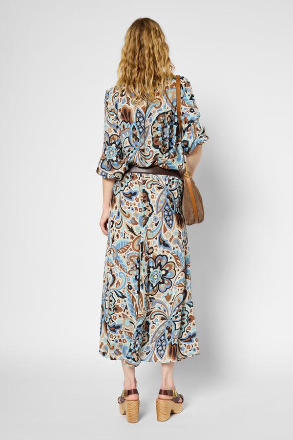 Gerard Darel Jupe Midi à Fleurs Vintage - VANESSA