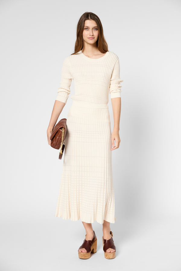 gerard darel Jupe midi en maille - VALONIA
