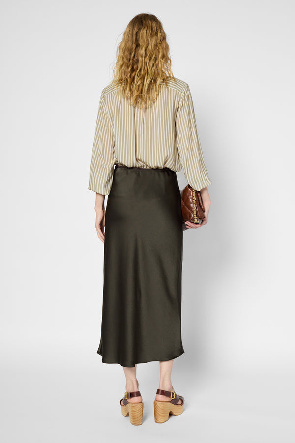 Gerard Darel Jupe Midi En Satin -CLEMENCE