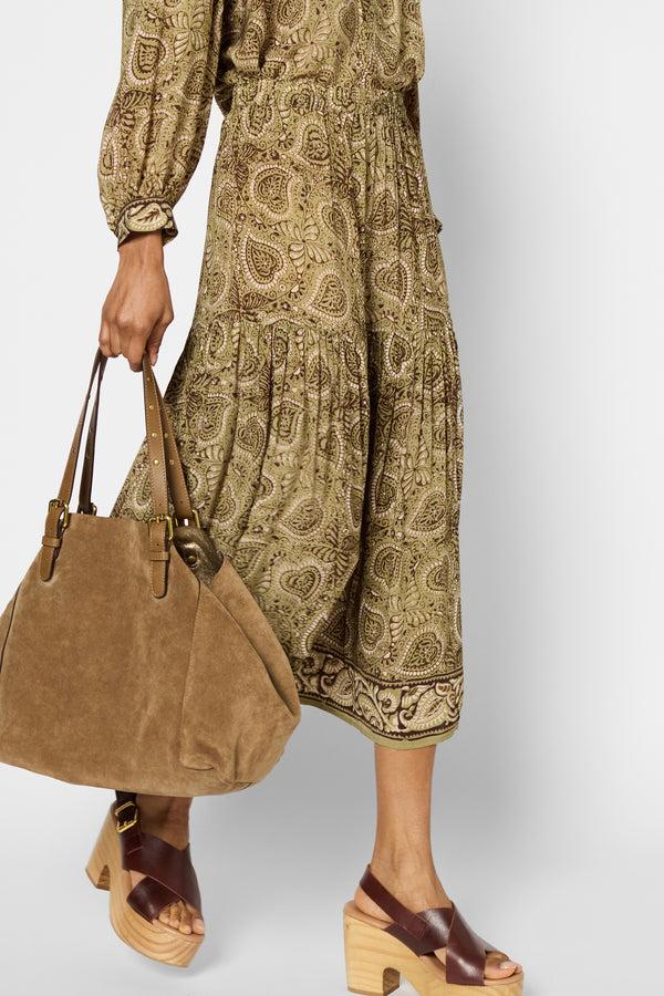 Gerard Darel Jupe Midi Imprimé Cachemire - VALORA