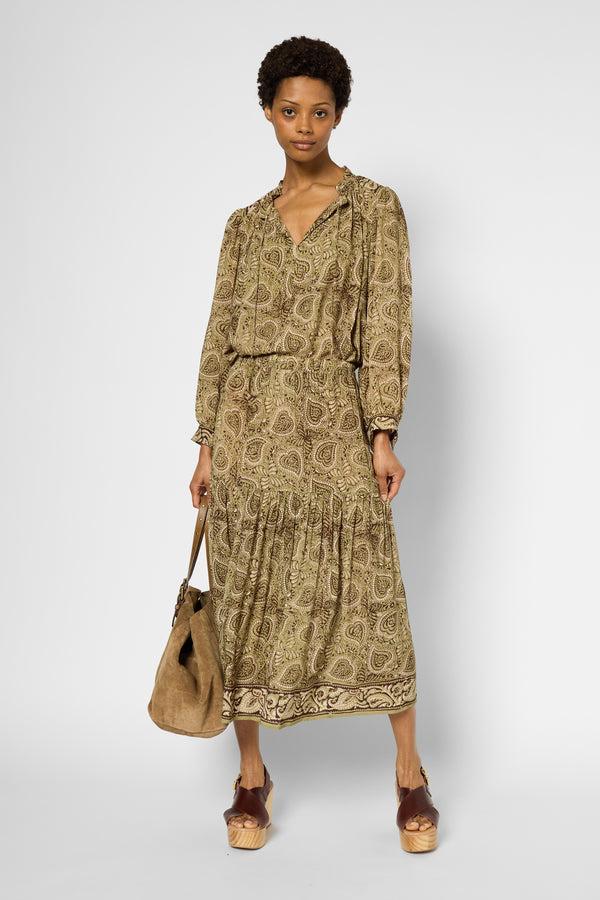 gerard darel Jupe midi imprimé cachemire - VALORA