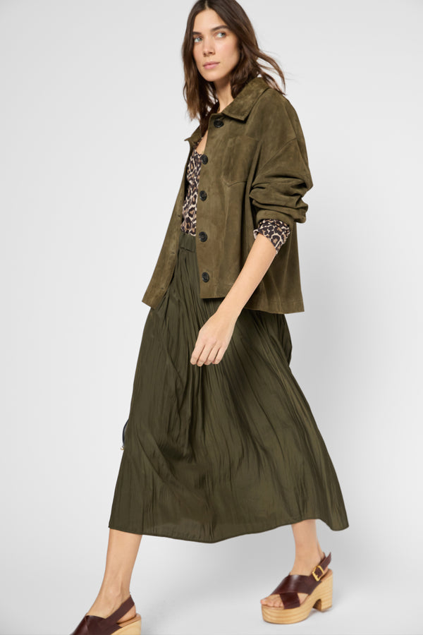 Gerard Darel Jupe Satinée Plissée - VANINA