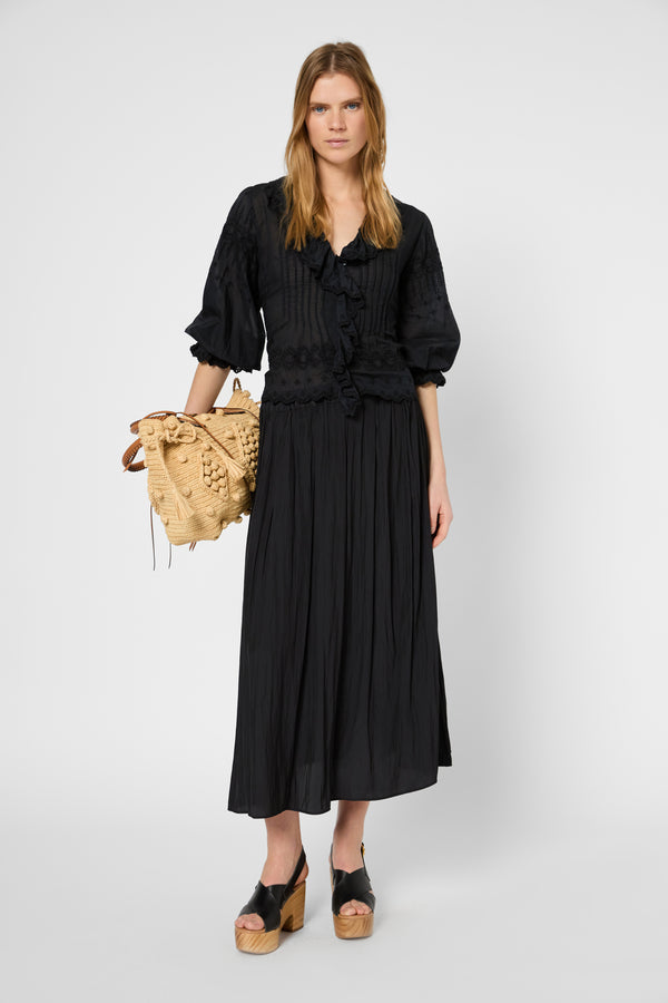 gerard darel Jupe satinée plissée - VANINA