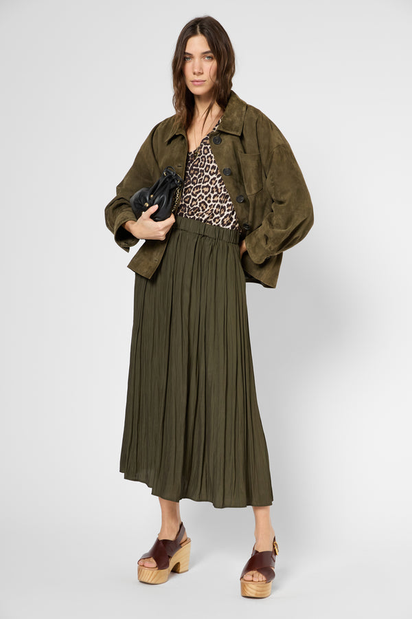 gerard darel Jupe satinée plissée - VANINA