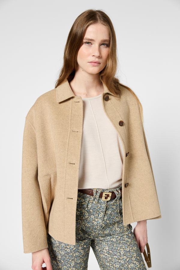 Gerard Darel Manteau Court Chiné -SIENNA