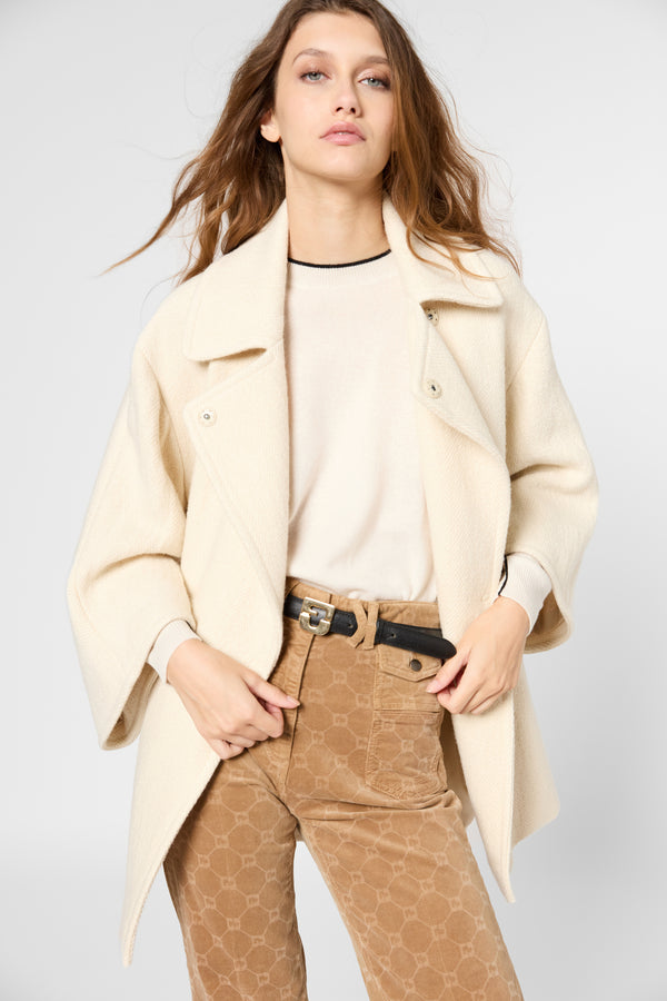 gerard darel Manteau court en coton et laine - SELMA