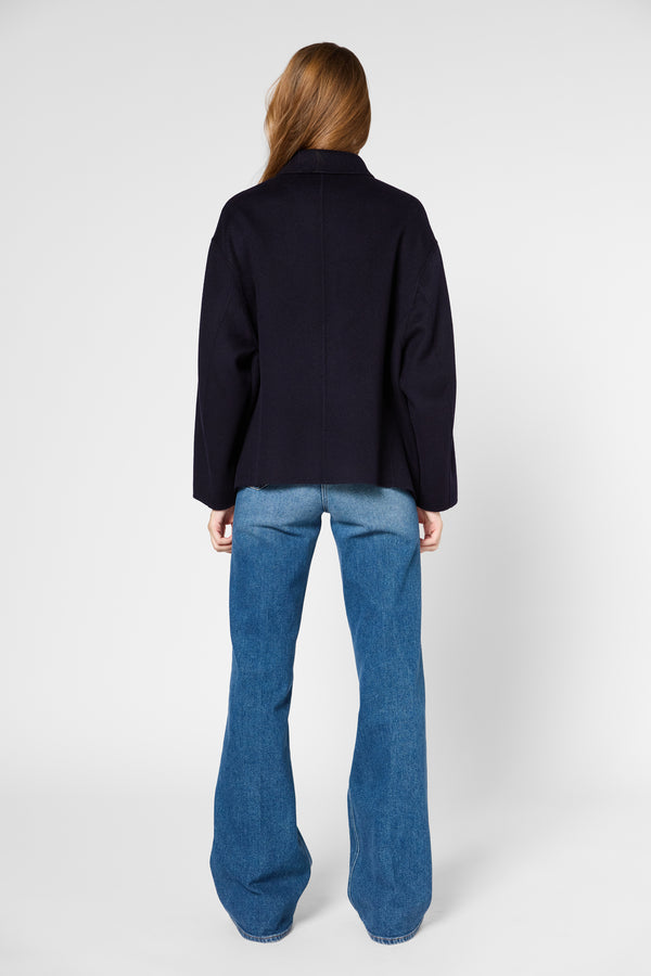 Gerard Darel Manteau Court En Laine Fine - BAPTISTE