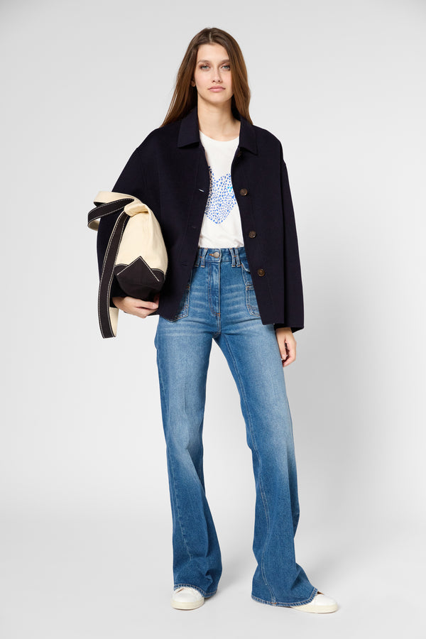 gerard darel Manteau court en laine fine - BAPTISTE