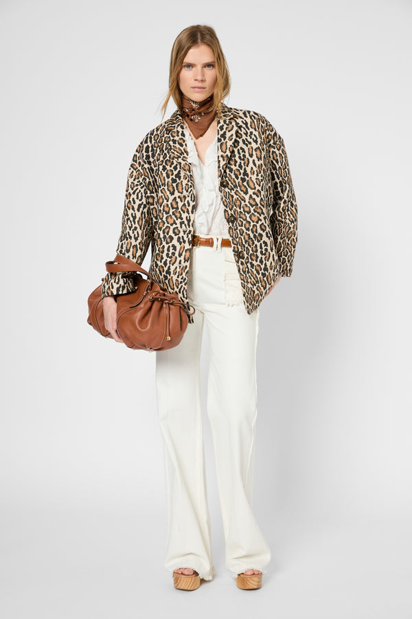 Gerard Darel Manteau Court Léopard - SANIA