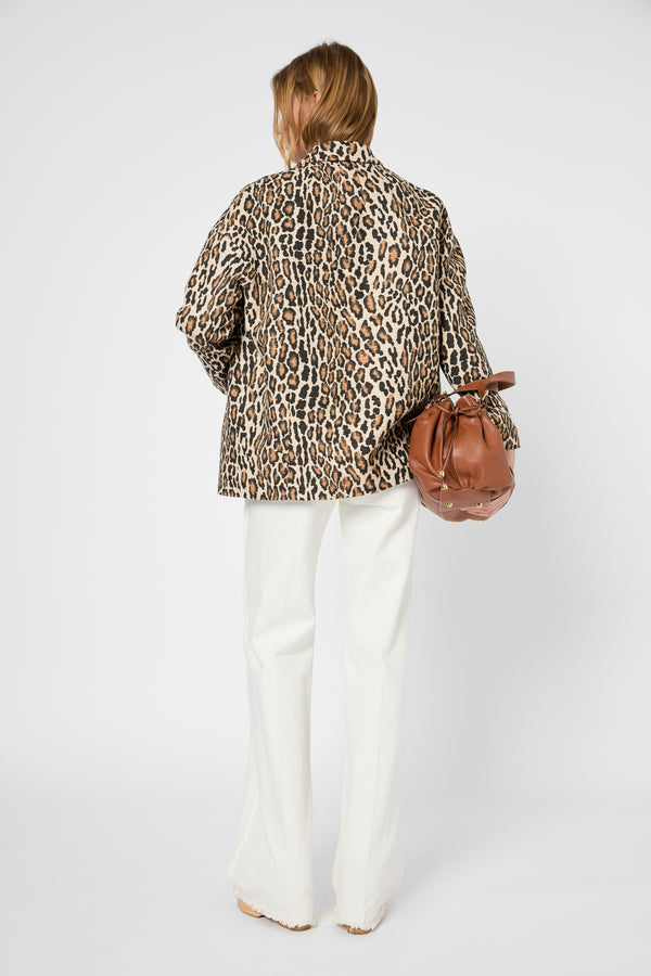 Gerard Darel Manteau Court Léopard - SANIA