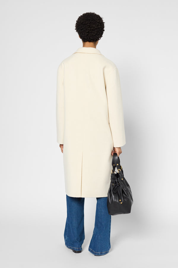 Gerard Darel Manteau Droit En Laine Fine - SARAH