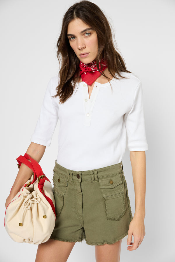 gerard darel Mini-short à franges - FAREL