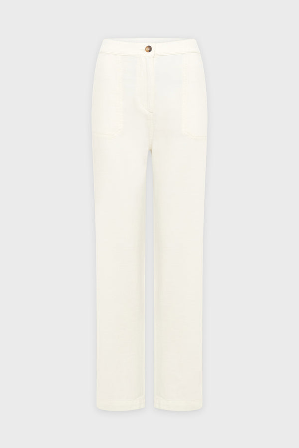 Gerard Darel Pantalon Droit En Coton Et Lin - LYSEE