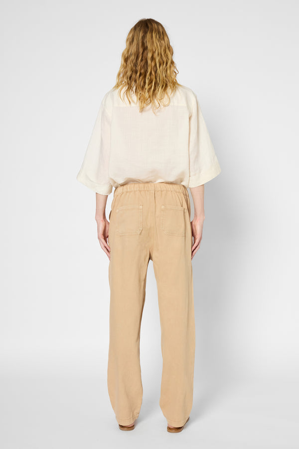 Gerard Darel Pantalon Droit En Coton Et Lin - LYSEE