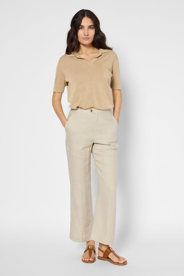 gerard darel Pantalon droit en lin - LYS