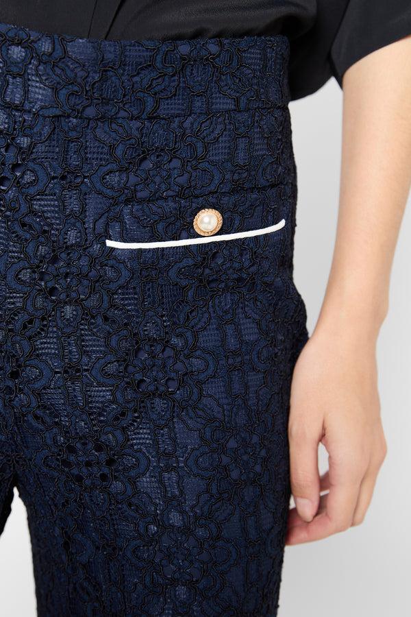 Gerard Darel Pantalon Large En Dentelle - LOUNA