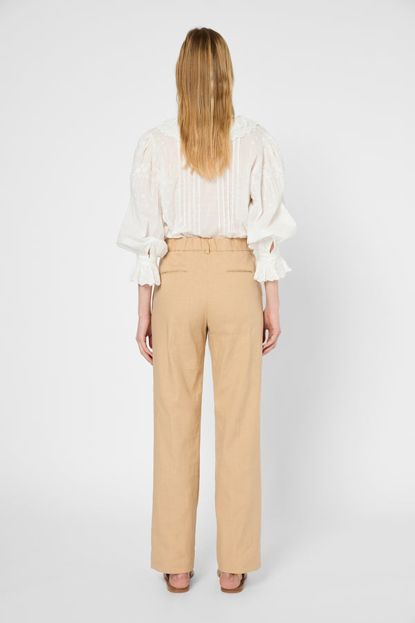 Gerard Darel Pantalon Large En Lin Et Coton - LILLA