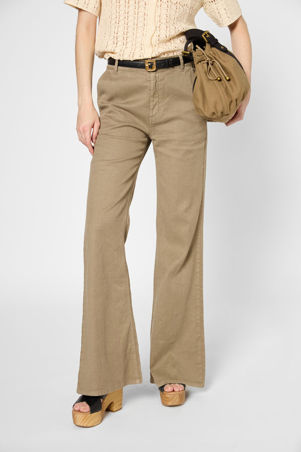 Gerard Darel Pantalon Large En Lin Et Coton - LOREEN