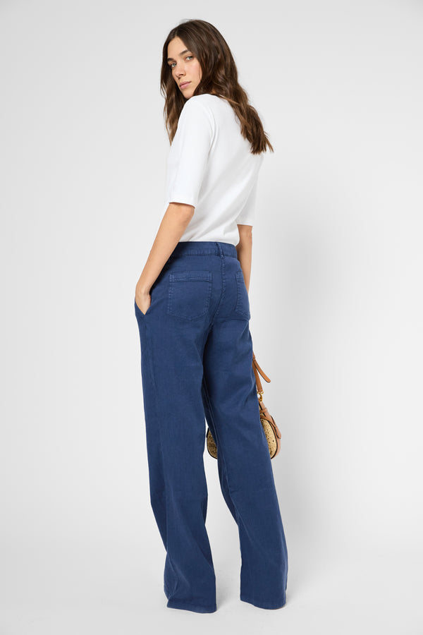 Gerard Darel Pantalon Large En Lin Et Coton - LOREEN
