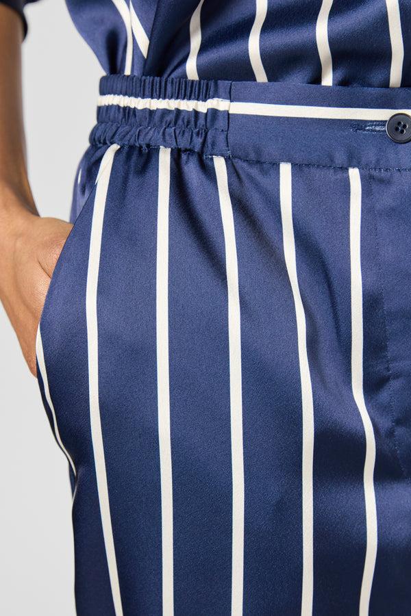 Gerard Darel Pantalon Large Satiné à Rayures - LALY