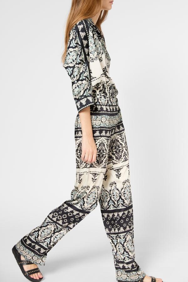 Gerard Darel Pantalon Large Satiné Imprimé - LANI