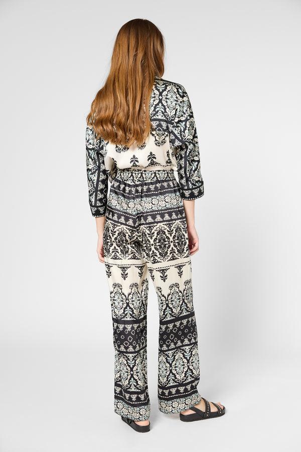 Gerard Darel Pantalon Large Satiné Imprimé - LANI