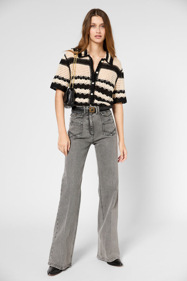 Gerard Darel Polo En Crochet Rayé - JOLENE