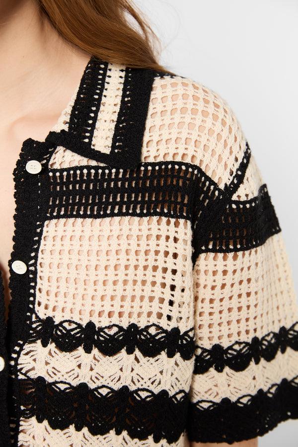 Gerard Darel Polo En Crochet Rayé - JOLENE