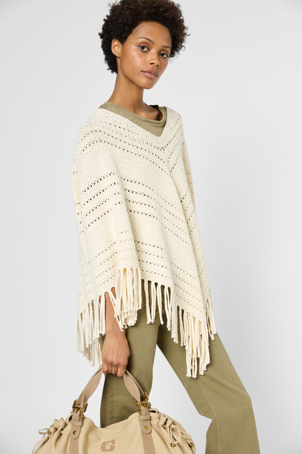 gerard darel Poncho en maille ajourée - JERI