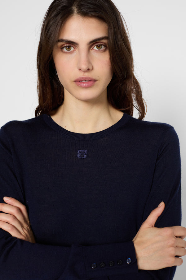 Gerard Darel Pull En Laine Fine à Col Rond - JADE