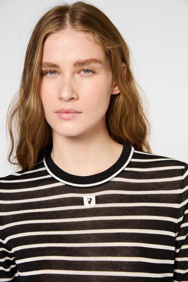 Gerard Darel Pull Fin à Rayures Contrastées - JANNA