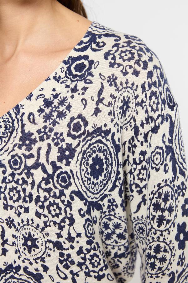 Gerard Darel Pull Imprimé En Lin Et Coton - JESSALYN