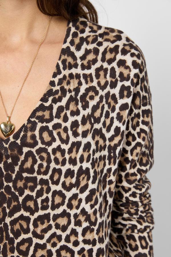 Gerard Darel Pull Léopard En Lin Et Coton - JAZIA