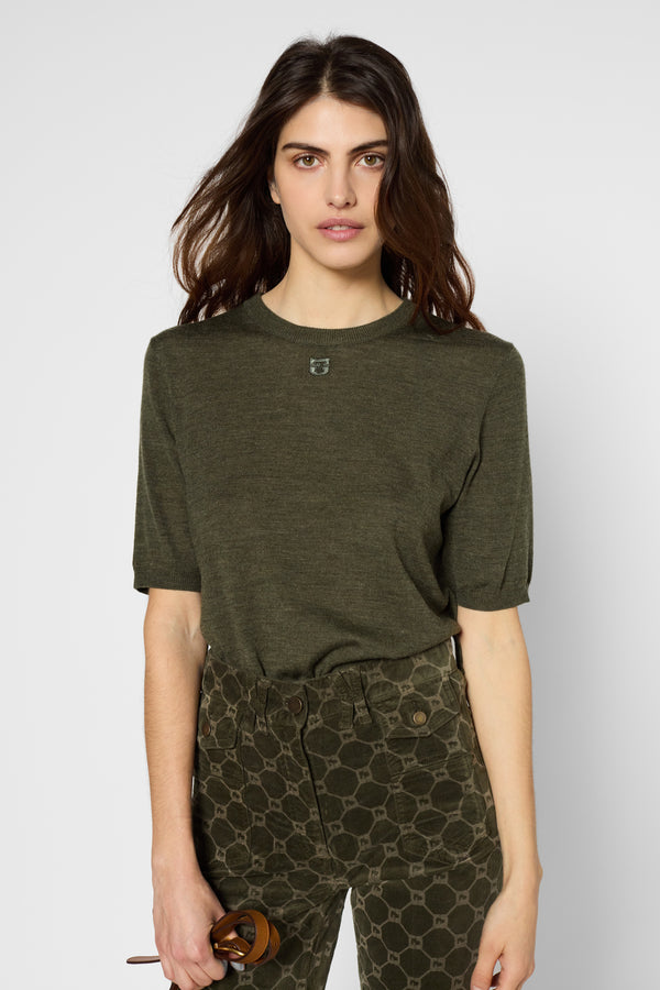 gerard darel Pull manches courtes en laine - LYSEA