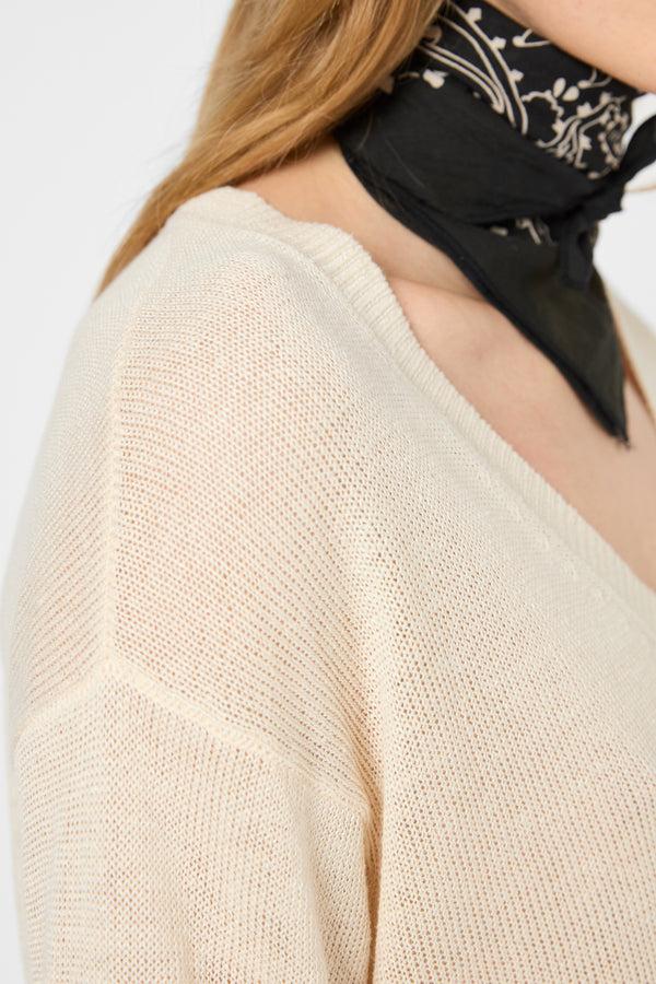 Gerard Darel Pull V Ample En Lin - JOSIANE